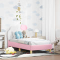 Kinderbettgestell mit Kopfteil Rosa 70 x 140 cm PU