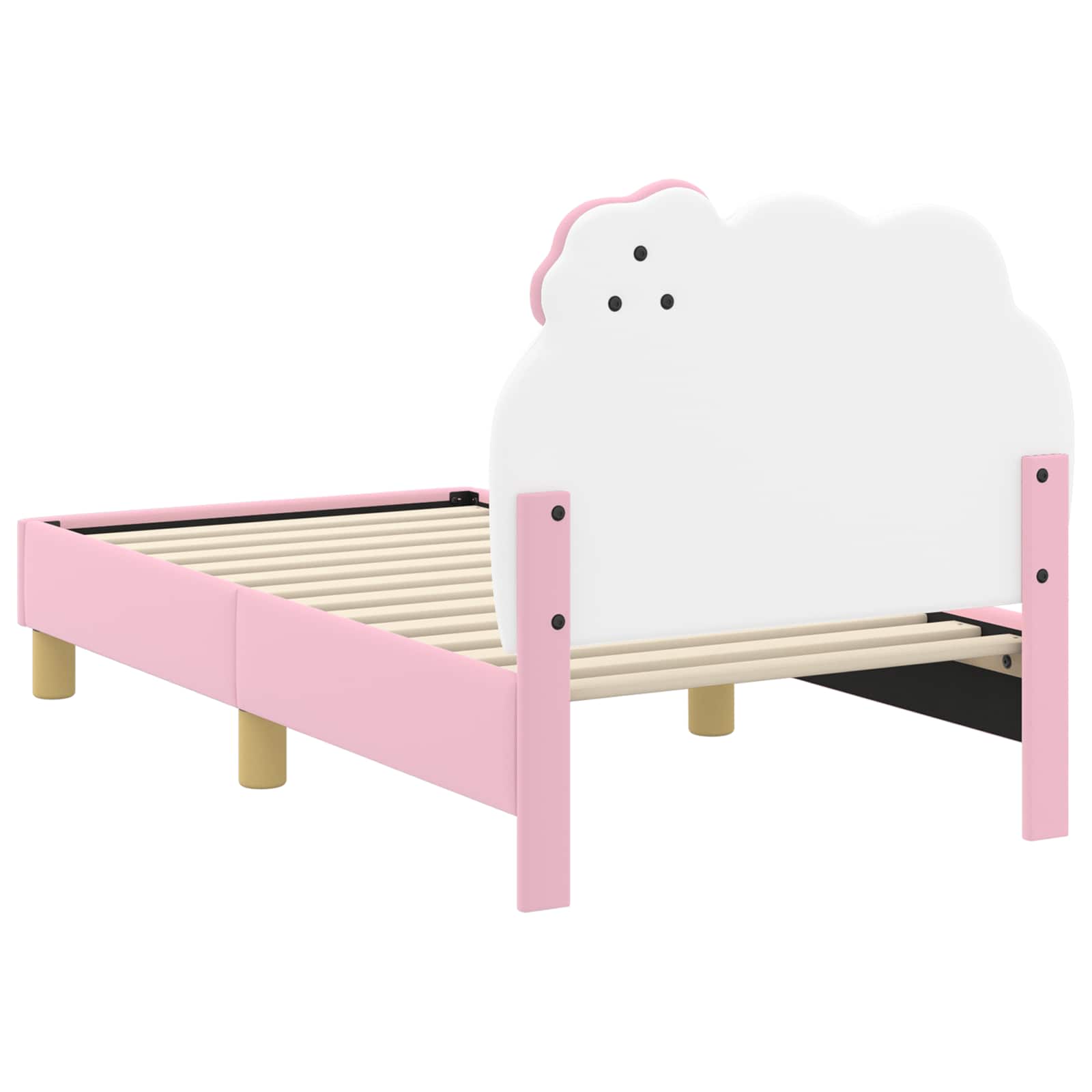 Kinderbettgestell mit Kopfteil Rosa 70 x 140 cm PU