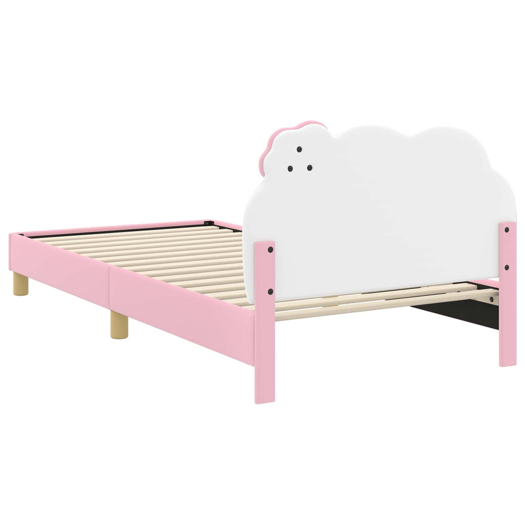 Kinderbettgestell mit Kopfteil Rosa 80 x 200 cm PU