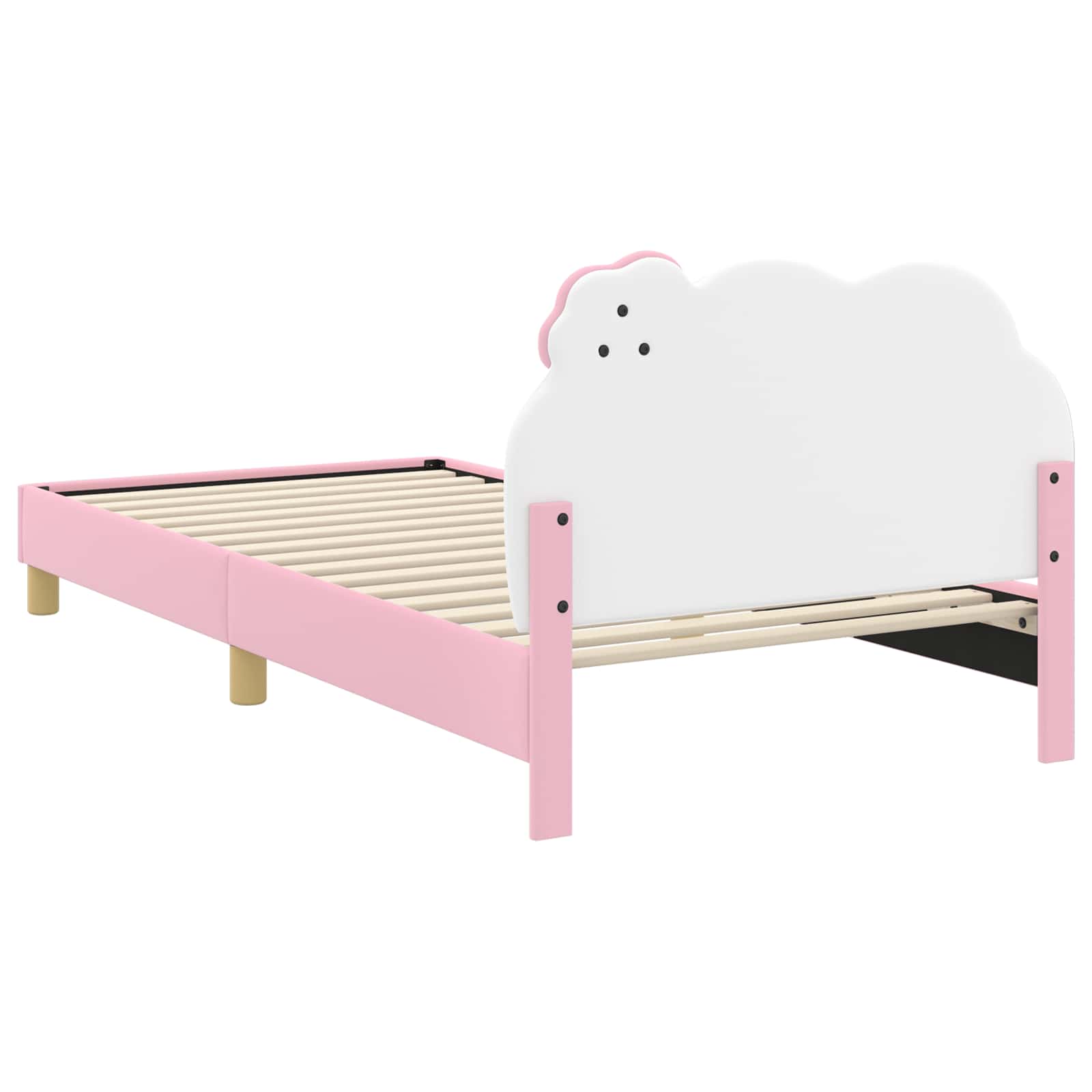 Kinderbettgestell mit Kopfteil Rosa 80 x 200 cm PU