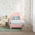 Kinderbettgestell mit Kopfteil Rosa 70 x 140 cm Bouclé