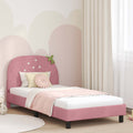 Kinderbettgestell mit Kopfteil Rosa 80 x 200 cm Samt