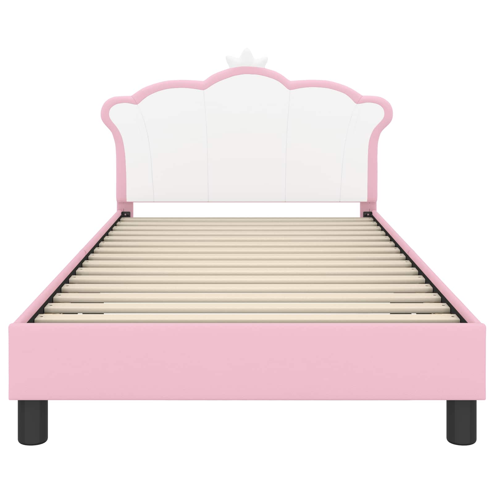Kinderbettgestell mit Kopfteil Rosa 80 x 200 cm PU