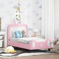 Kinderbettgestell mit Kopfteil Rosa 70 x 140 cm PU