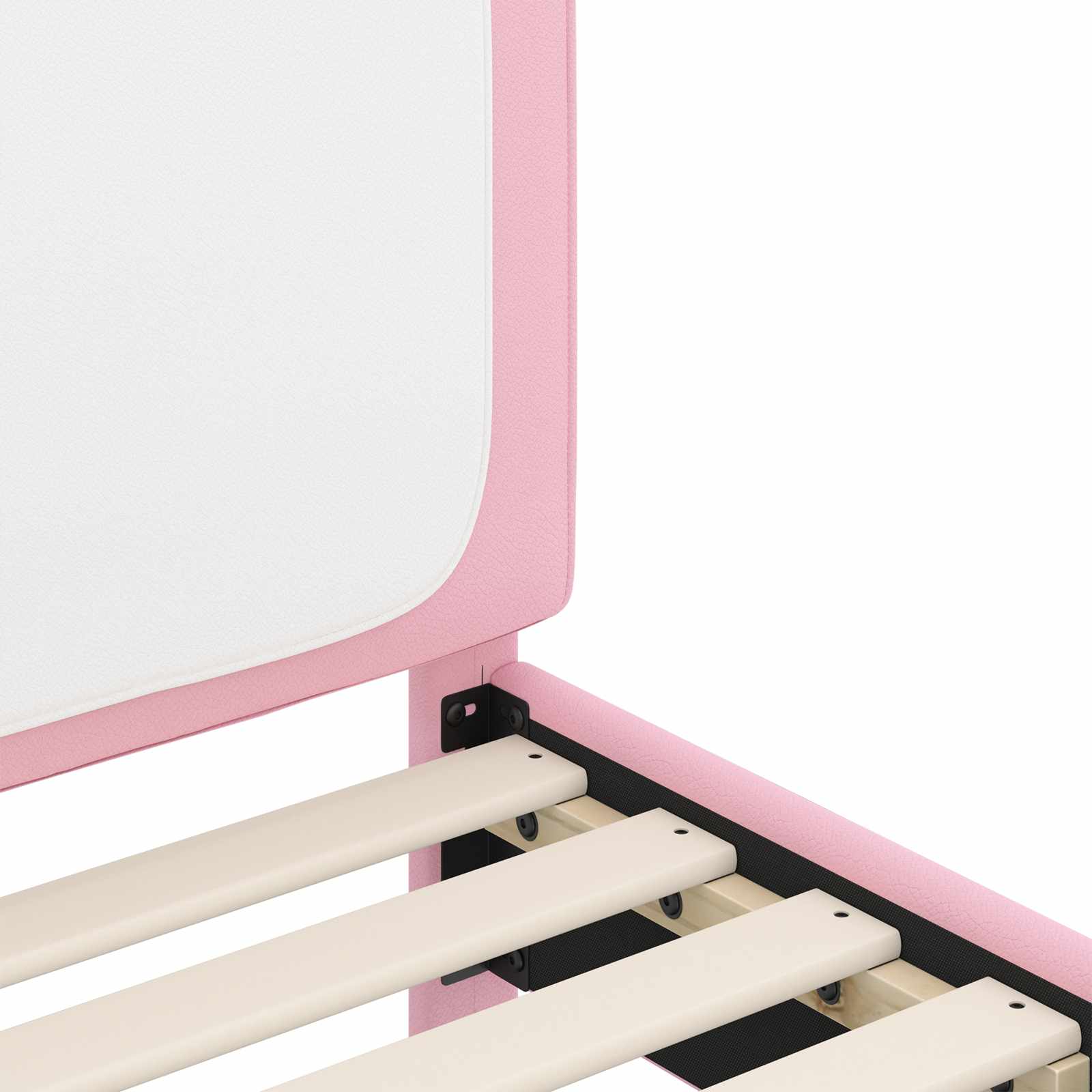 Kinderbettgestell mit Kopfteil Rosa 80 x 200 cm PU
