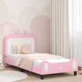 Kinderbettgestell mit Kopfteil Rosa 80 x 200 cm PU