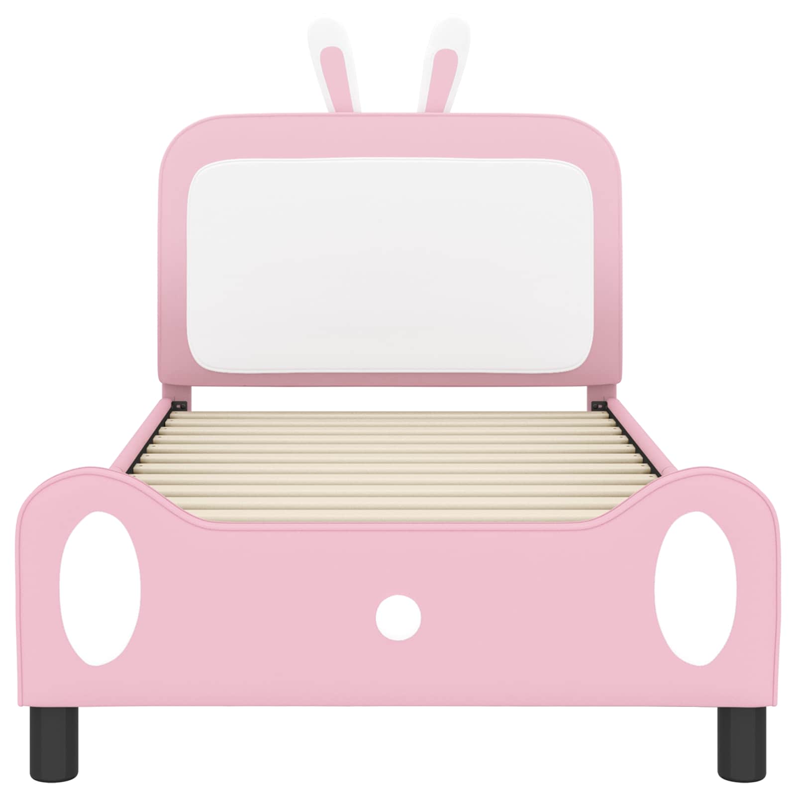 Kinderbettgestell mit Kopfteil Rosa 80 x 200 cm PU