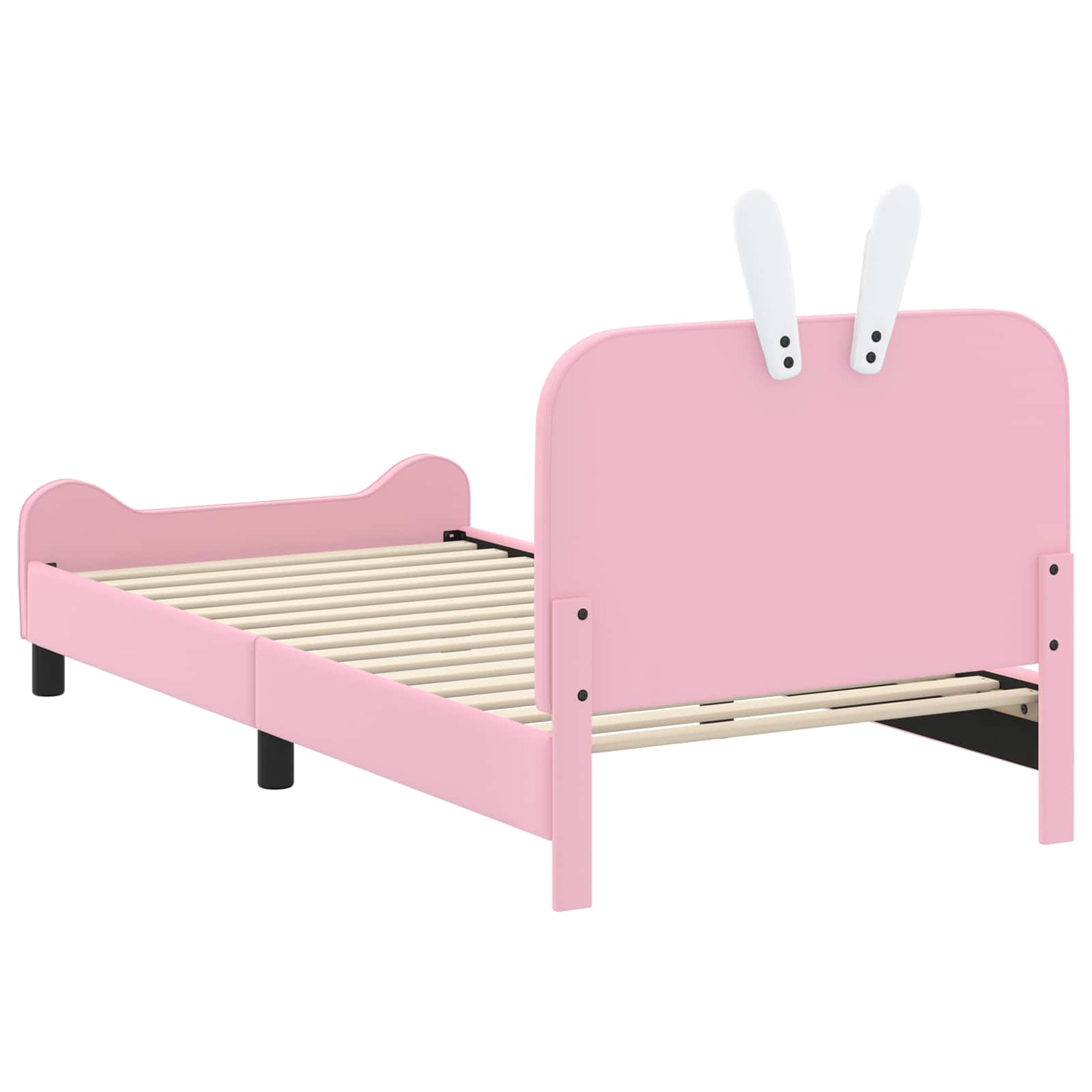 Kinderbettgestell mit Kopfteil Rosa 90 x 200 cm PU