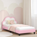 Kinderbettgestell mit Kopfteil Rosa 90 x 190 cm PU