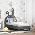 Kinderbettgestell mit Kopfteil Hellgrau 70 x 140 cm PU