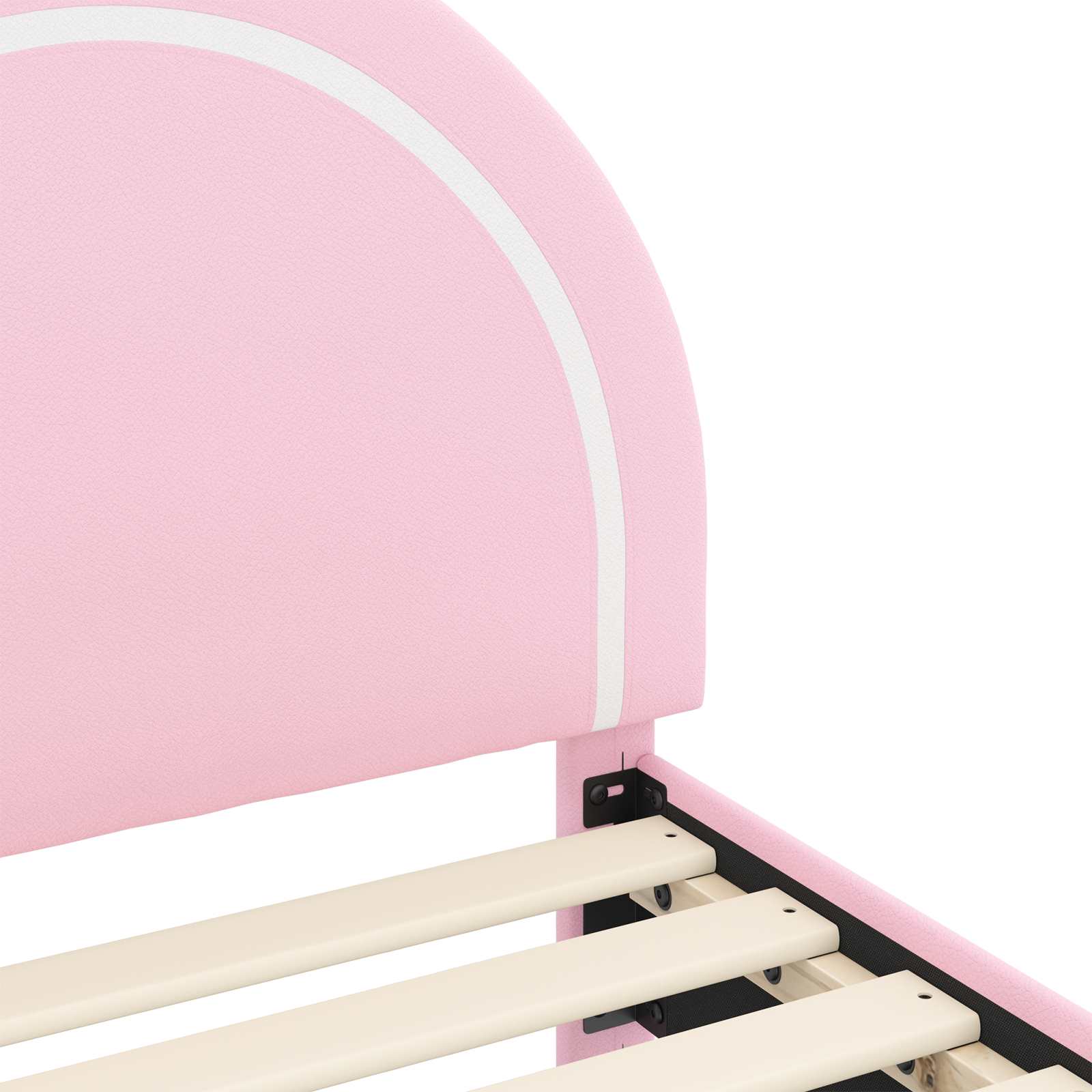 Kinderbettgestell mit Kopfteil Rosa 80 x 200 cm PU