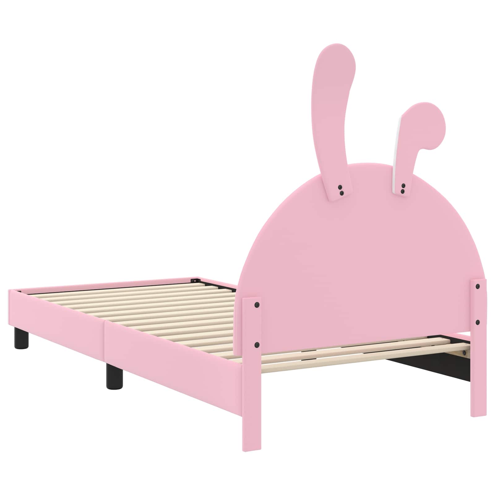 Kinderbettgestell mit Kopfteil Rosa 80 x 200 cm PU