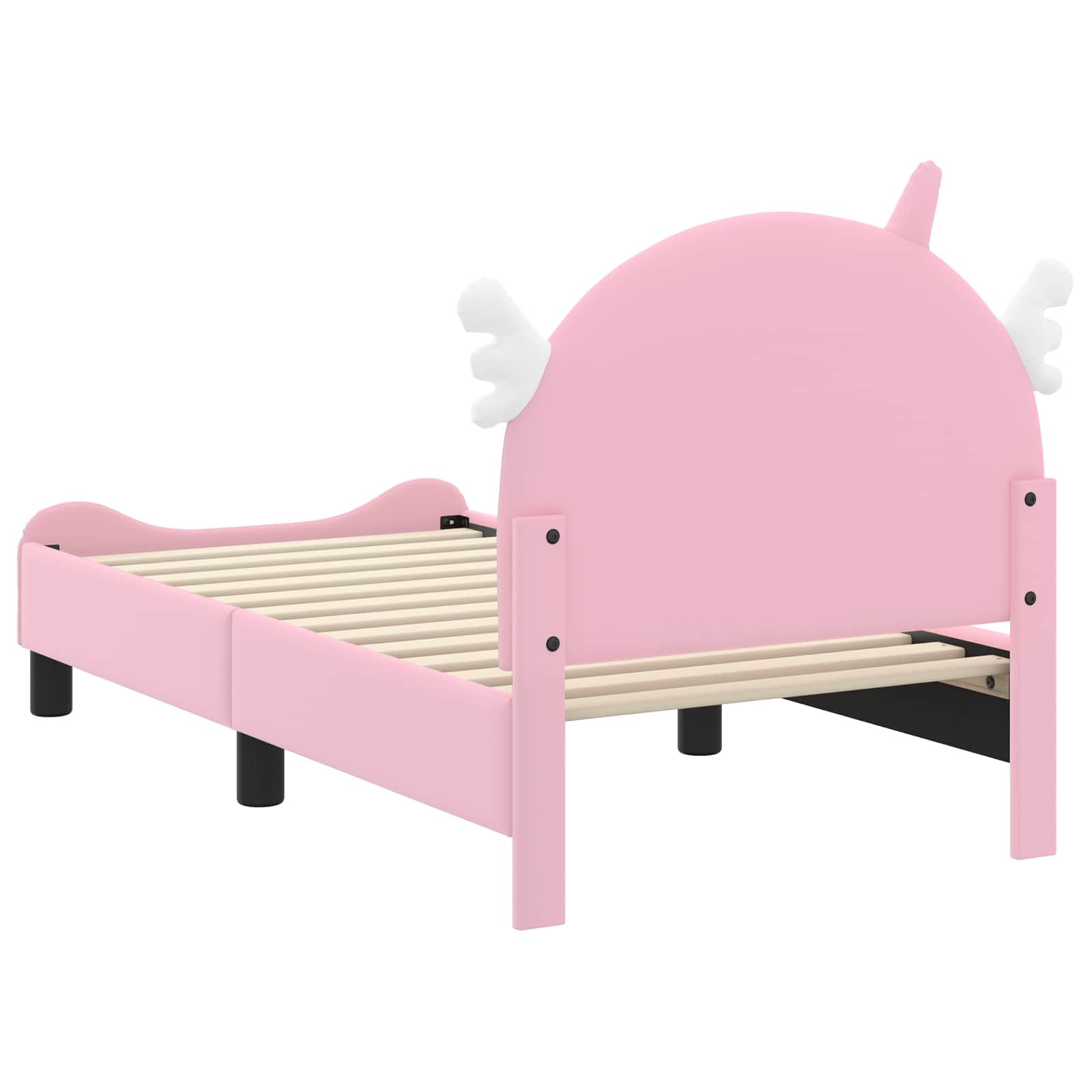 Kinderbettgestell mit Kopfteil Rosa 70 x 140 cm PU