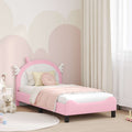 Kinderbettgestell mit Kopfteil Rosa 80 x 160 cm PU