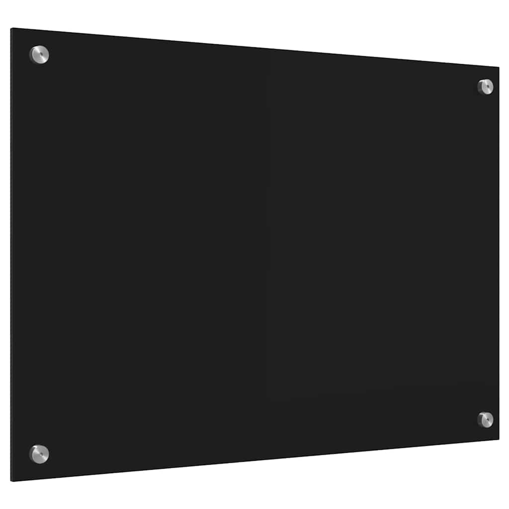 Küchenrückwand Schwarz 70 x 50 cm Gehärtetes Glas