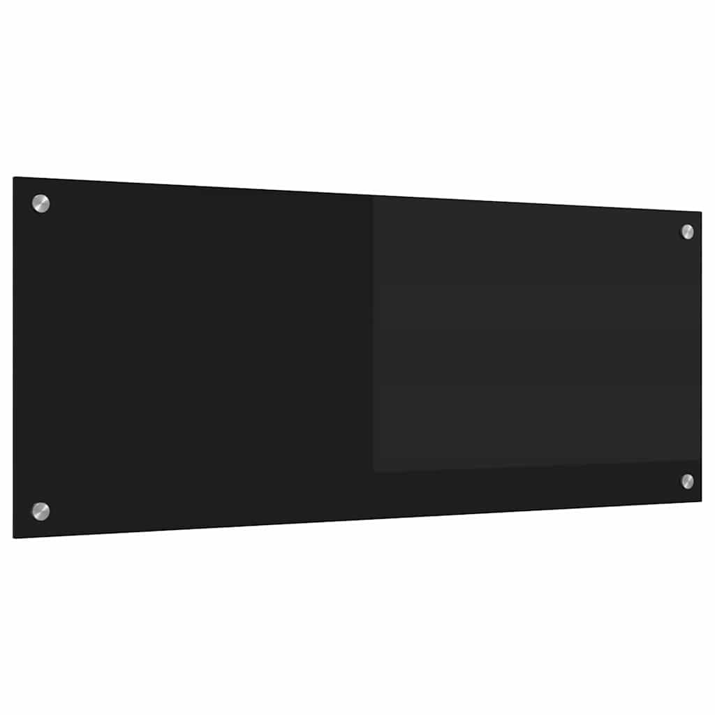 Küchenrückwand Schwarz 100 x 40 cm Gehärtetes Glas