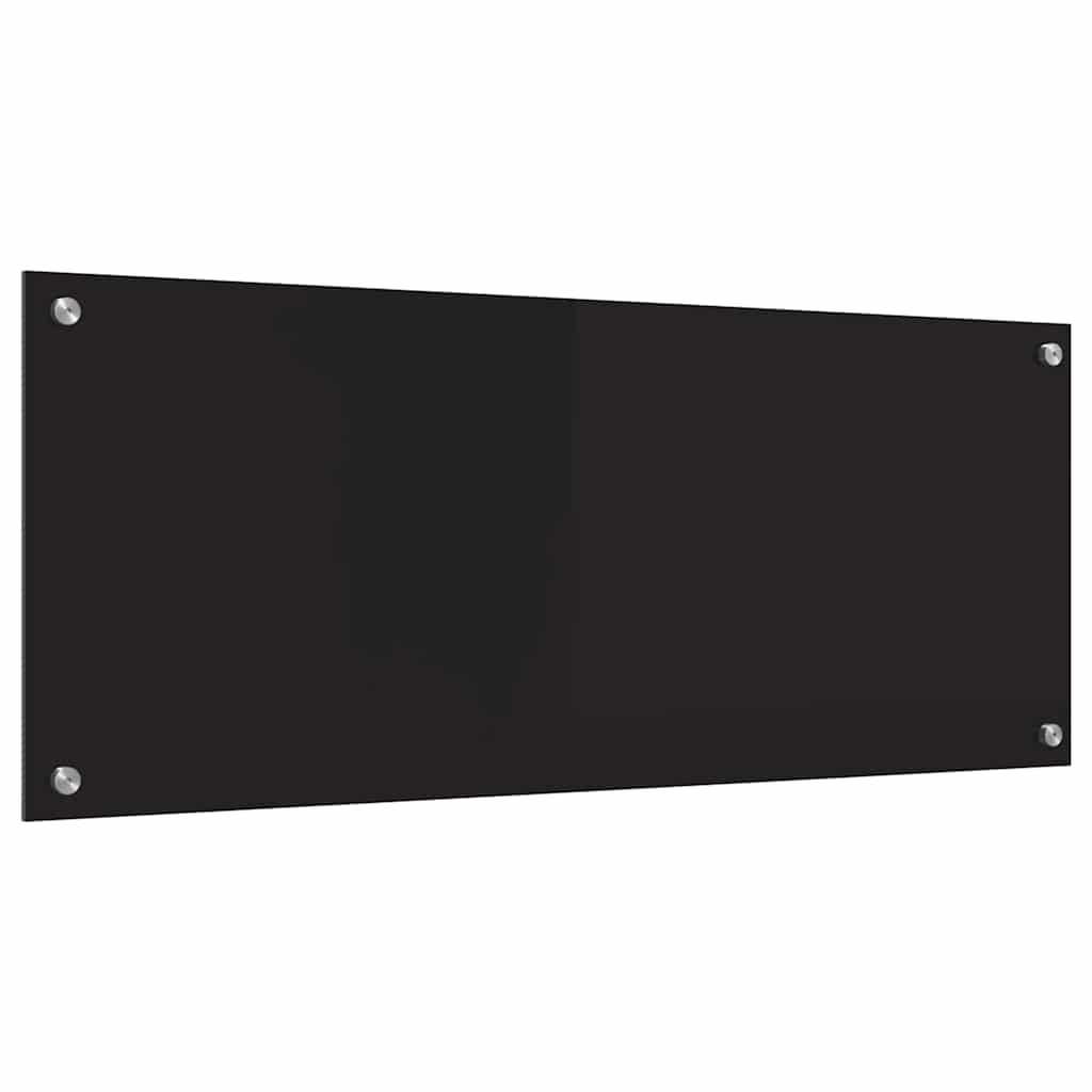 Küchenrückwand Schwarz 100 x 40 cm Gehärtetes Glas
