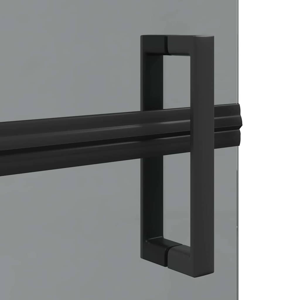 Walk-In Duschwand Schwarz 90 x 6.5 x 190 cm