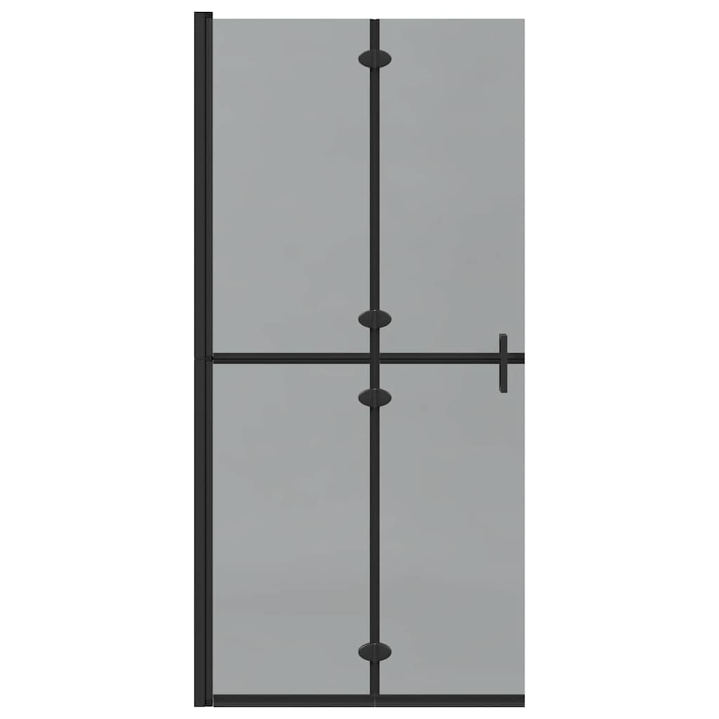 Walk-In Duschwand Schwarz 90 x 6.5 x 190 cm