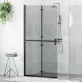 Walk-In Duschwand Schwarz 100 x 6,5 x 190 cm