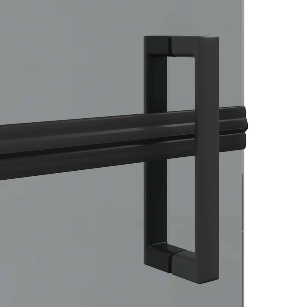 Walk-In Duschwand Schwarz 110 x 6,5 x 190 cm
