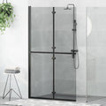 Walk-In Duschwand Schwarz 110 x 6,5 x 190 cm