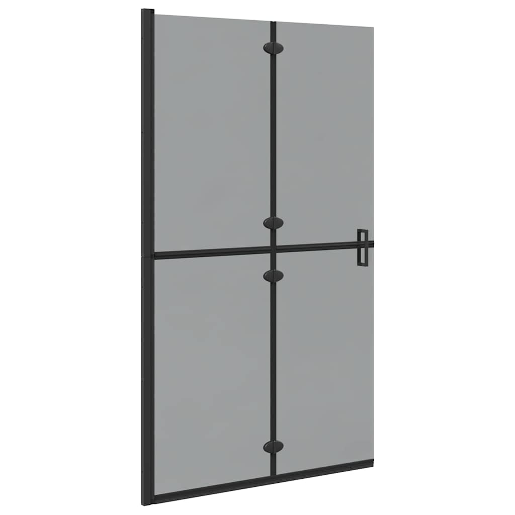 Walk-In Duschwand Schwarz 110 x 6,5 x 190 cm