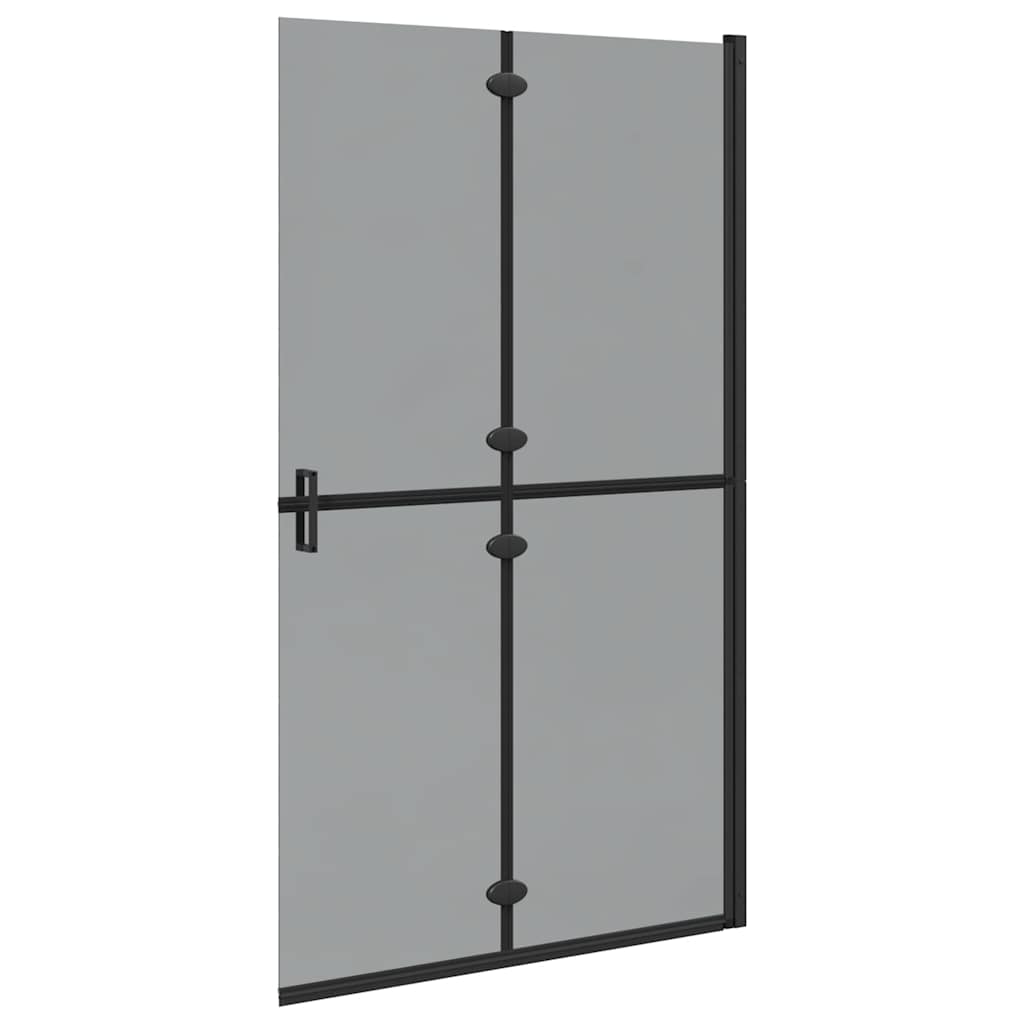 Walk-In Duschwand Schwarz 110 x 6,5 x 190 cm