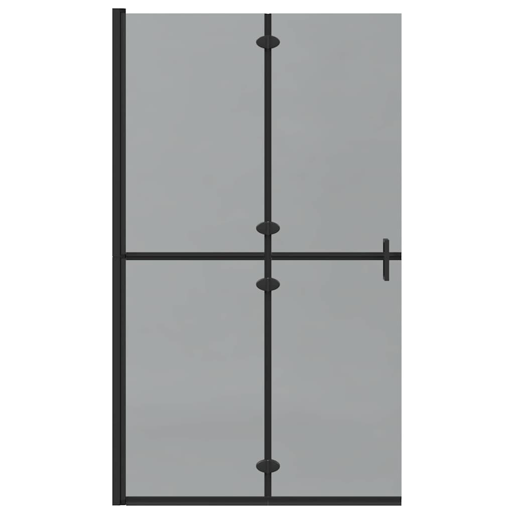 Walk-In Duschwand Schwarz 110 x 6,5 x 190 cm