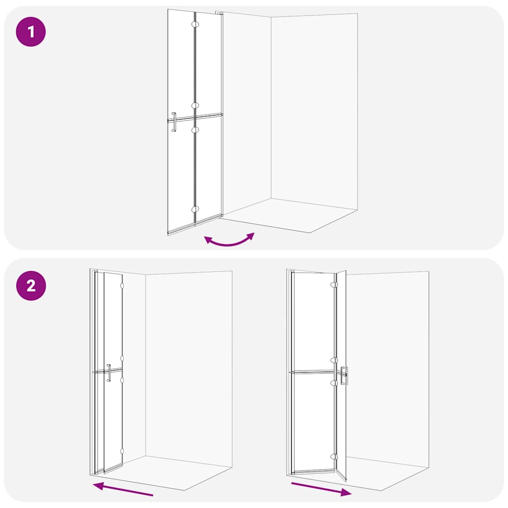 Walk-In Duschwand Gold 80 x 6,5 x 190 cm