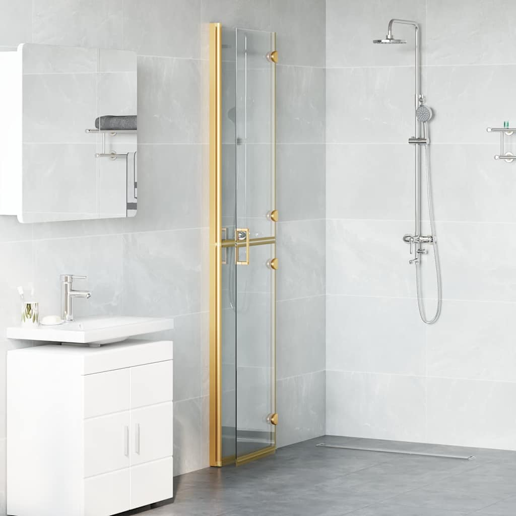 Walk-In Duschwand Gold 90 x 6.5 x 190 cm