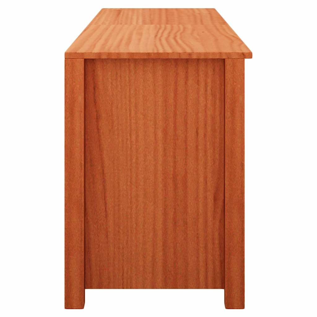 Schuhbank mit Regal mit Speicher Wachsbraun 160 x 36,5 x 50 cm