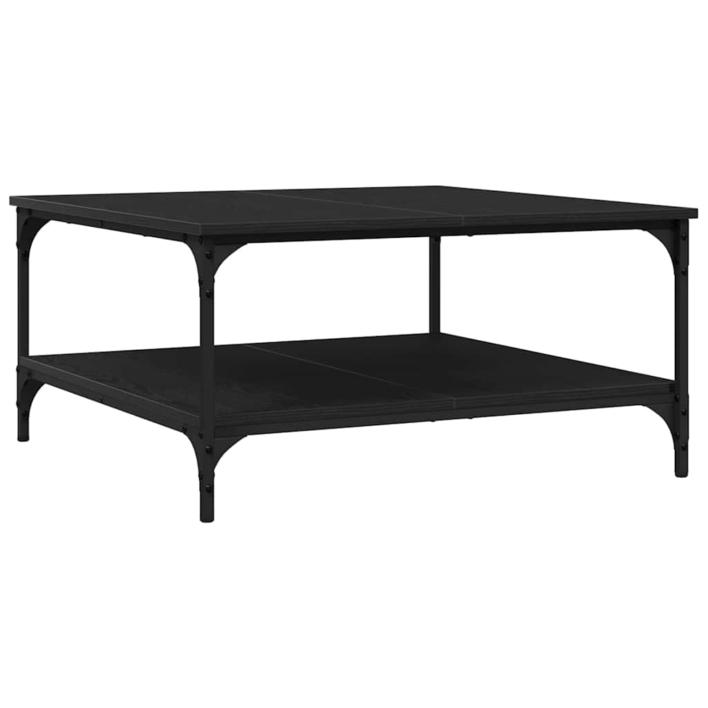Couchtisch Schwarz Eichen-Optik 80 x 80 x 40 cm Holzwerkstoff
