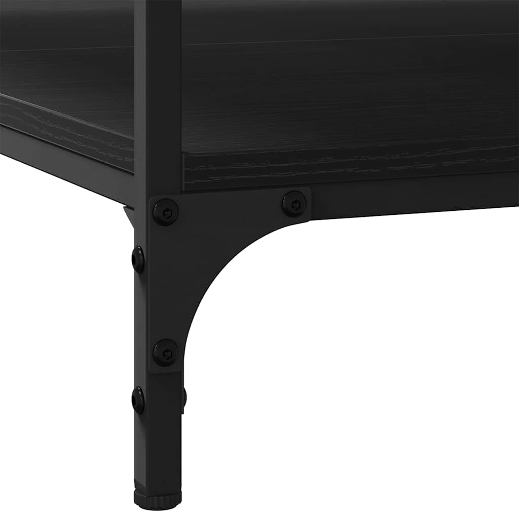 Couchtisch Schwarz Eichen-Optik 100 x 100 x 40 cm Holzwerkstoff