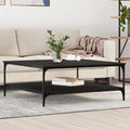 Couchtisch Schwarz Eichen-Optik 100 x 100 x 40 cm Holzwerkstoff