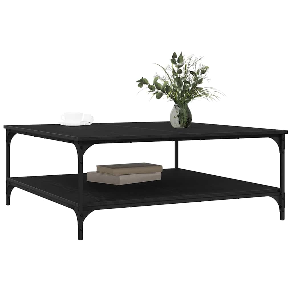 Couchtisch Schwarz Eichen-Optik 100 x 100 x 40 cm Holzwerkstoff
