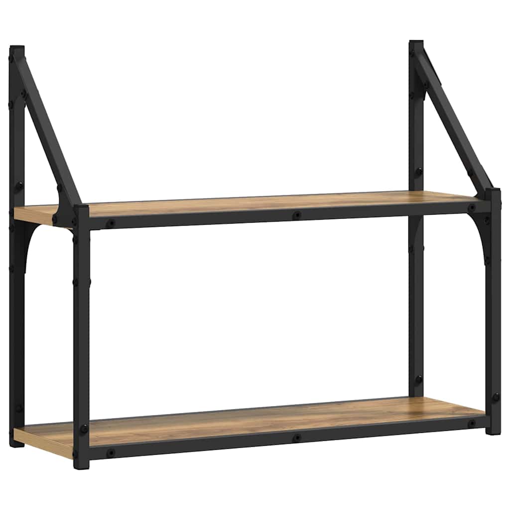 Wandregal mit Regal Artisan-Eiche 60 x 21 x 51 cm Holzwerkstoff