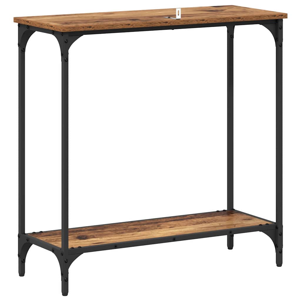 Konsolentisch mit Regal Altholz 75 x 30.5 x 75 cm Holzwerkstoff