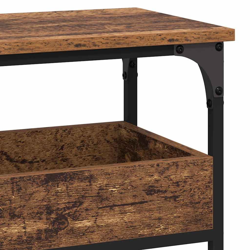 Konsolentisch mit Regal Altholz 100 x 29 x 75 cm Holzwerkstoff