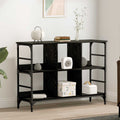 Sideboard Schwarz Eichen-Optik 102 x 32 x 73,5 cm