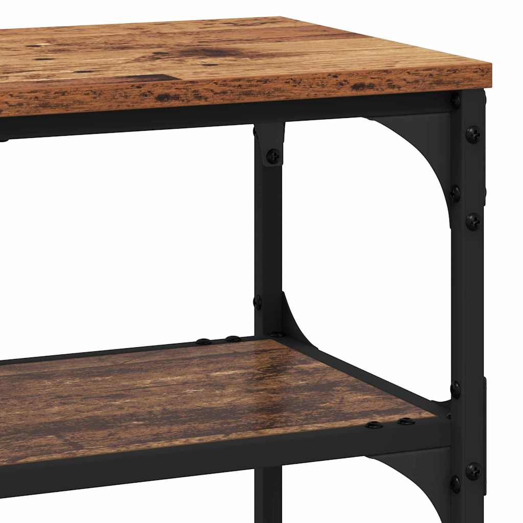 Konsolentisch mit Regal Altholz 100 x 30 x 75 cm Holzwerkstoff