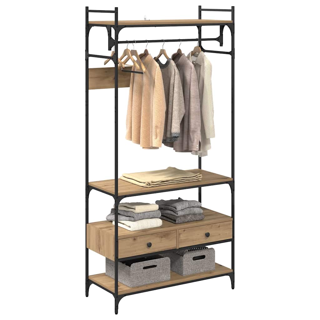 Kleiderschrank Artisan-Eiche 89 x 39 x 184.5 cm Holzwerkstoff