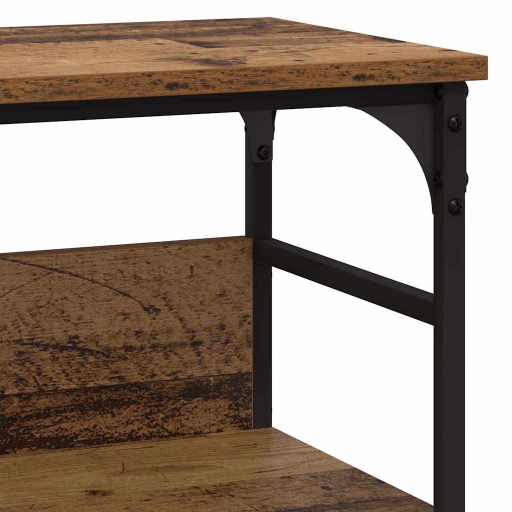 Konsolentisch mit Regal Altholz 100 x 32 x 75 cm Holzwerkstoff