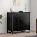 Sideboard Schwarz Eichen-Optik 78 x 35 x 74.5 cm