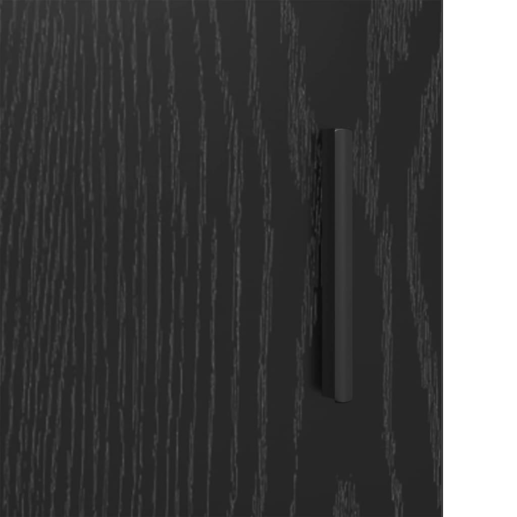 Sideboard Schwarz Eichen-Optik 35,5 x 35 x 76 cm