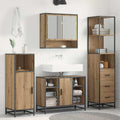 Badezimmermöbel-Set mit Regal Artisan-Eiche 35 x 37,5 x 166 cm