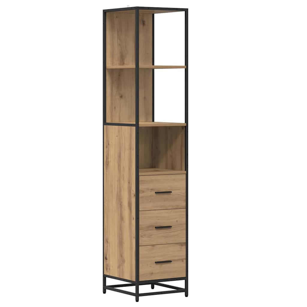 Badezimmermöbel-Set mit Regal Artisan-Eiche 35 x 37,5 x 166 cm