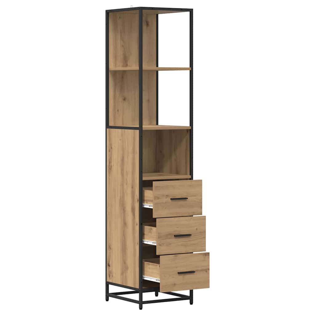 Badezimmermöbel-Set mit Regal Artisan-Eiche 35 x 37,5 x 166 cm