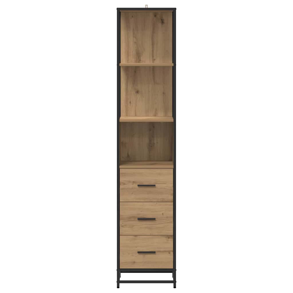 Badezimmermöbel-Set mit Regal Artisan-Eiche 35 x 37,5 x 166 cm