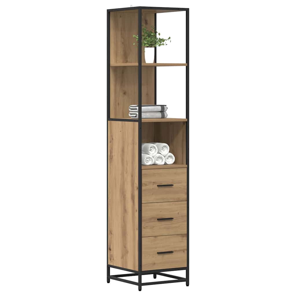 Badezimmermöbel-Set mit Regal Artisan-Eiche 35 x 37,5 x 166 cm